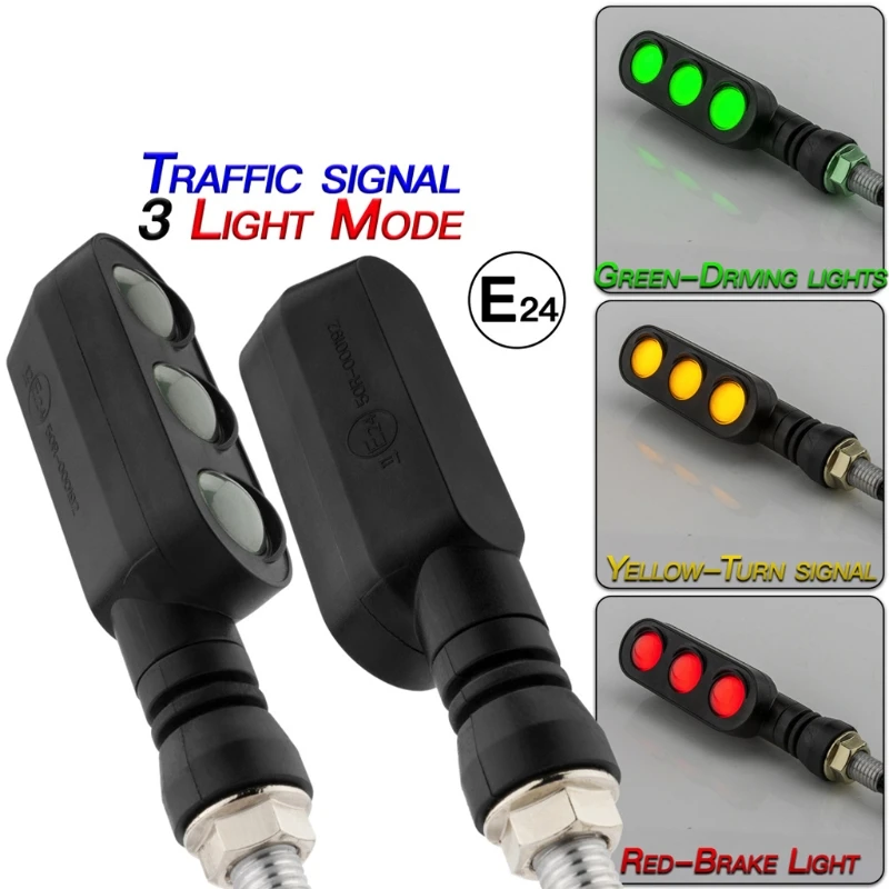2pcs Motorcycle Daytime Running Light Motorcycle Turn Signal Light Brake Light LED Traffic Lights shape
2pcs Motorcycle Daytime Running Light Motorcycle Turn Signal Light Brake Light LED Traffic Lights shape