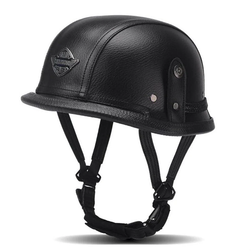 New German WWII Style Vintage High Quality PU Leather Motorcycle Open Face Half Helmet Chopper Retro Half Casco Moto Capacete
New German WWII Style Vintage High Quality PU Leather Motorcycle Open Face Half Helmet Chopper Retro Half Casco Moto Capacete