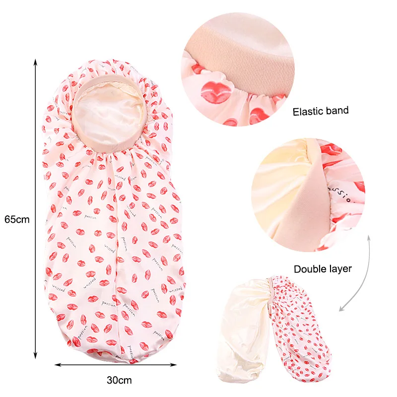 Double layer Long Satin Bonnet Women Men Chemo Cap Sleep Cap with High Elastic Hair Band Night Cap Hair Care Bonnet Nightcap
Double layer Long Satin Bonnet Women Men Chemo Cap Sleep Cap with High Elastic Hair Band Night Cap Hair Care Bonnet Nightcap
