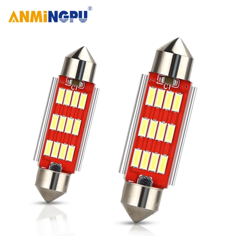 ANMINGPU 2x Signal Lamp C5W Led Bulb 5W 4014SMD Festoon C5W C10W LED 31mm 36mm 39mm 41mm Car Interior Dome Light Reading Light
ANMINGPU 2x Signal Lamp C5W Led Bulb 5W 4014SMD Festoon C5W C10W LED 31mm 36mm 39mm 41mm Car Interior Dome Light Reading Light