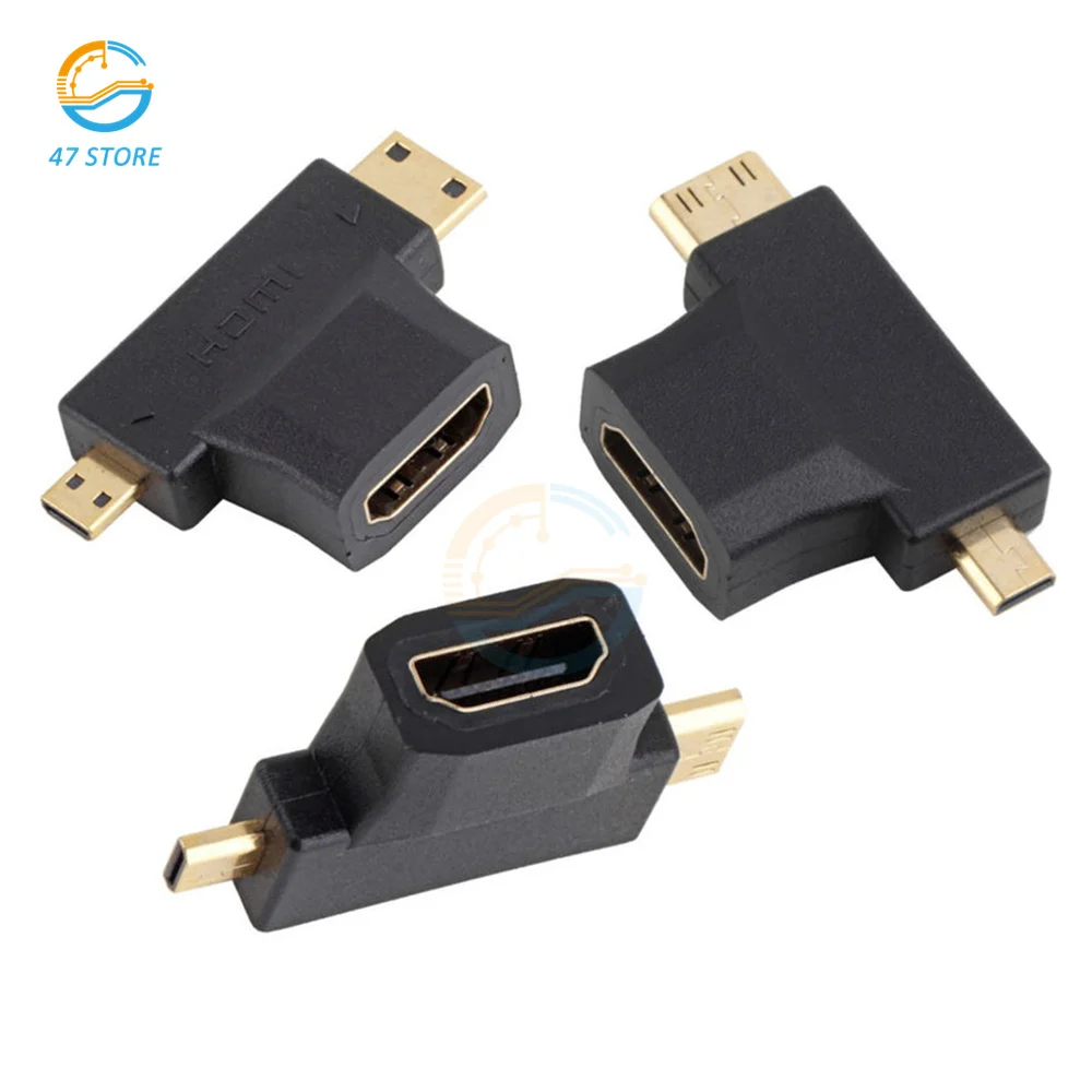 3 In 1 Micro Male Mini Male to Female Cable Adapter Converter Female to Micro Male Triple Cable DIY
3 In 1 Micro Male Mini Male to Female Cable Adapter Converter Female to Micro Male Triple Cable DIY
