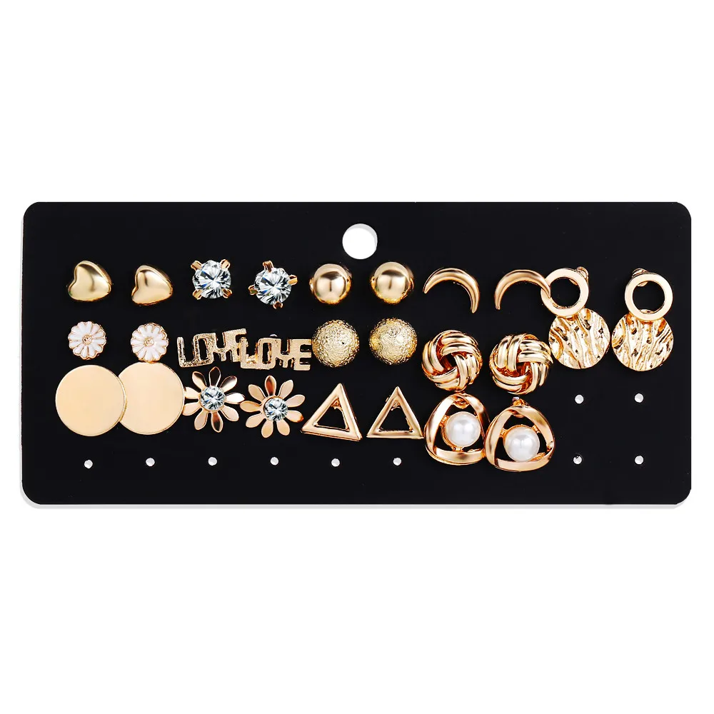Moon Flower Rhinestone Creative Daisy Earrings 14 Pairs Stud Earrings Fashion Jewelry 2020 Set Gift
Moon Flower Rhinestone Creative Daisy Earrings 14 Pairs Stud Earrings Fashion Jewelry 2020 Set Gift