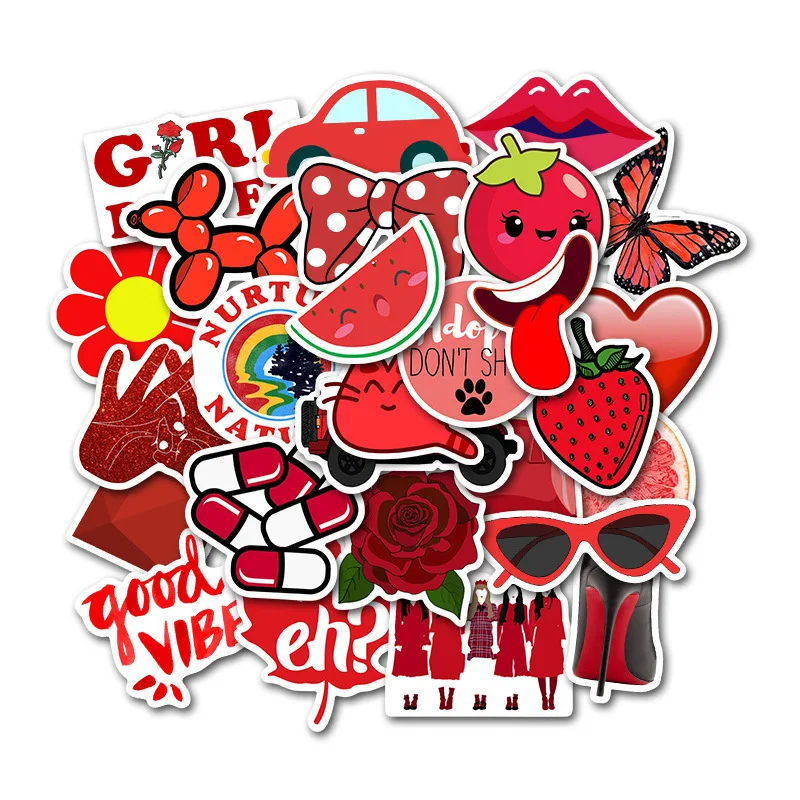50PCS Cartoon Red Fresh Computer Stickers Waterproof Suitcase Skateboard Laptop Decals For MacBook/HP Notebook Graffiti Sticker
50PCS Cartoon Red Fresh Computer Stickers Waterproof Suitcase Skateboard Laptop Decals For MacBook/HP Notebook Graffiti Sticker