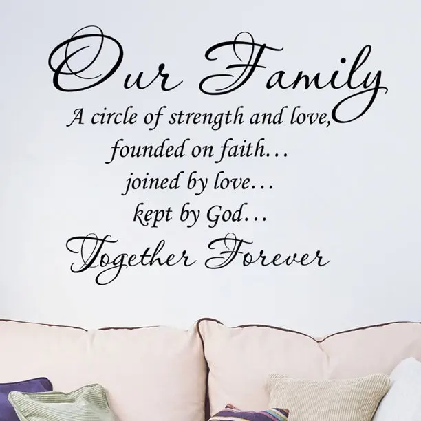 Home living room decoration wall stickers Our family's wall decals full of strength and love Motivational phrase stickers KT11
Home living room decoration wall stickers Our family's wall decals full of strength and love Motivational phrase stickers KT11