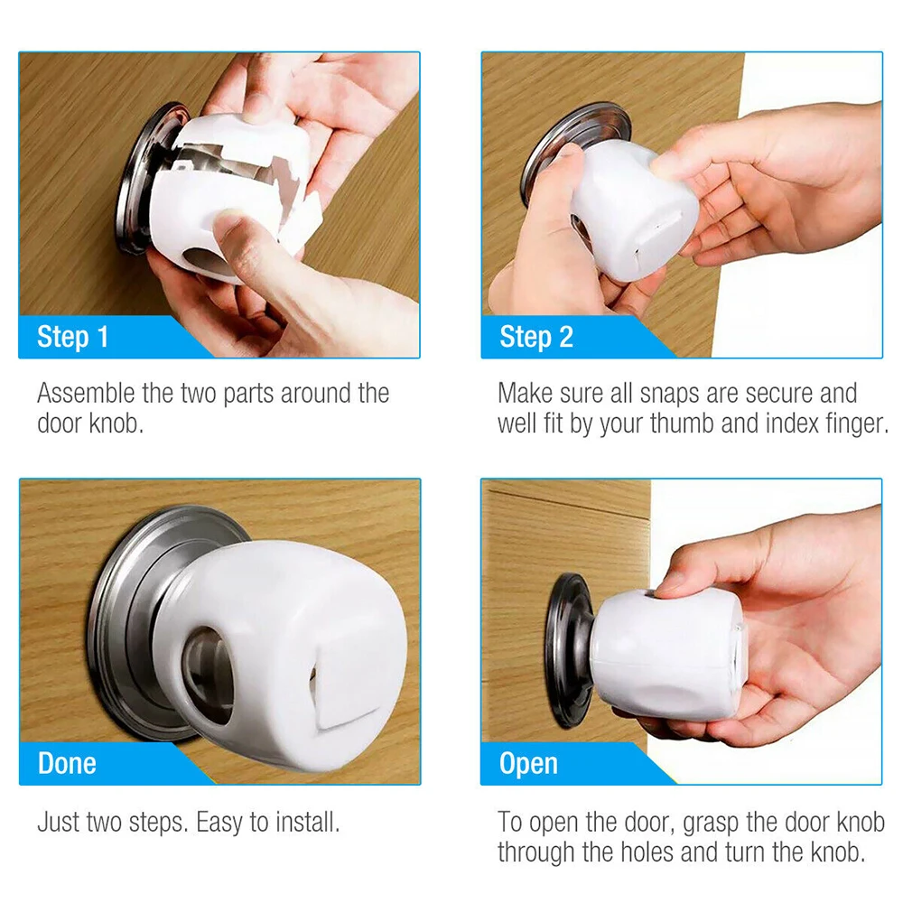 4Pcs/Bag Child Door Knob Safety Cover Child-Proof Safe Care Children Lock Guard for Kids Toddler Detachable Reusable Locks
4Pcs/Bag Child Door Knob Safety Cover Child-Proof Safe Care Children Lock Guard for Kids Toddler Detachable Reusable Locks