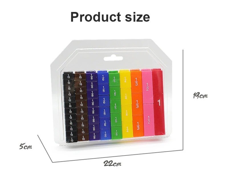 New 51 Rainbow Color Teaching Demonstrator Fraction Fractional Percentage Patchwork Teaching Appliance Math Children's Toys
New 51 Rainbow Color Teaching Demonstrator Fraction Fractional Percentage Patchwork Teaching Appliance Math Children's Toys