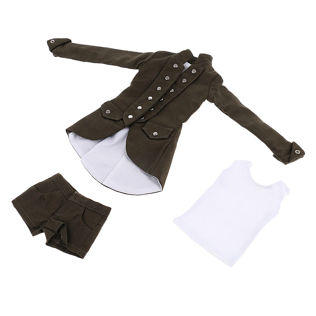 1/6 Scale Gothic Clothes Coat/Shorts/Vest Set for 12'' Woman Action Figures Doll Toys Dolls Plastic DIY Toy Gift for Girls
1/6 Scale Gothic Clothes Coat/Shorts/Vest Set for 12'' Woman Action Figures Doll Toys Dolls Plastic DIY Toy Gift for Girls
