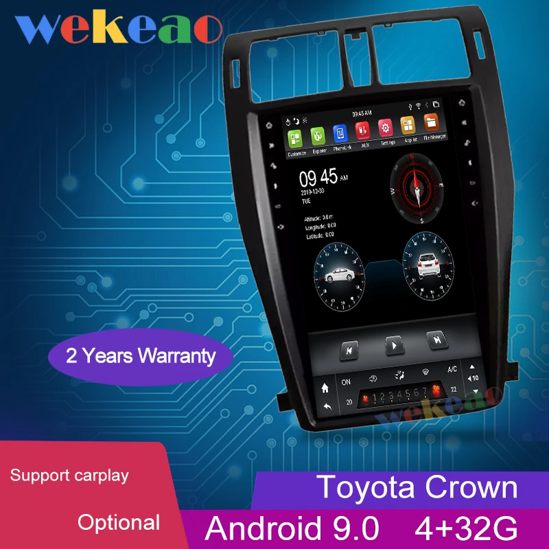 Wekeao 13.6" Vertical Screen Tesla Style Android 9.0 Car Radio For Toyota Crown Dvd Multimedia Player Auto GPS Navigation 4G
Wekeao 13.6" Vertical Screen Tesla Style Android 9.0 Car Radio For Toyota Crown Dvd Multimedia Player Auto GPS Navigation 4G