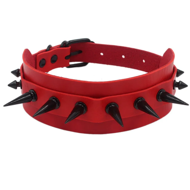 New Red Spike Rivet Gothic PU Leather Chain Necklace Women Men Collar Chocker Necklace Rock Statement Jewelry
New Red Spike Rivet Gothic PU Leather Chain Necklace Women Men Collar Chocker Necklace Rock Statement Jewelry