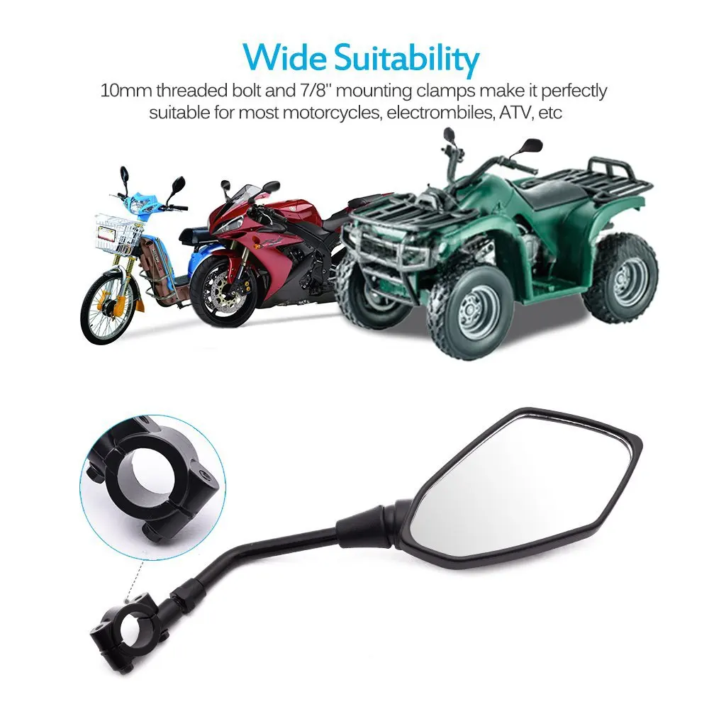 1 Pair 7/8" 10mm Universal Motorcycle ABS Material Rear View Black Handle Bar End Side Rearview Mirrors
1 Pair 7/8" 10mm Universal Motorcycle ABS Material Rear View Black Handle Bar End Side Rearview Mirrors