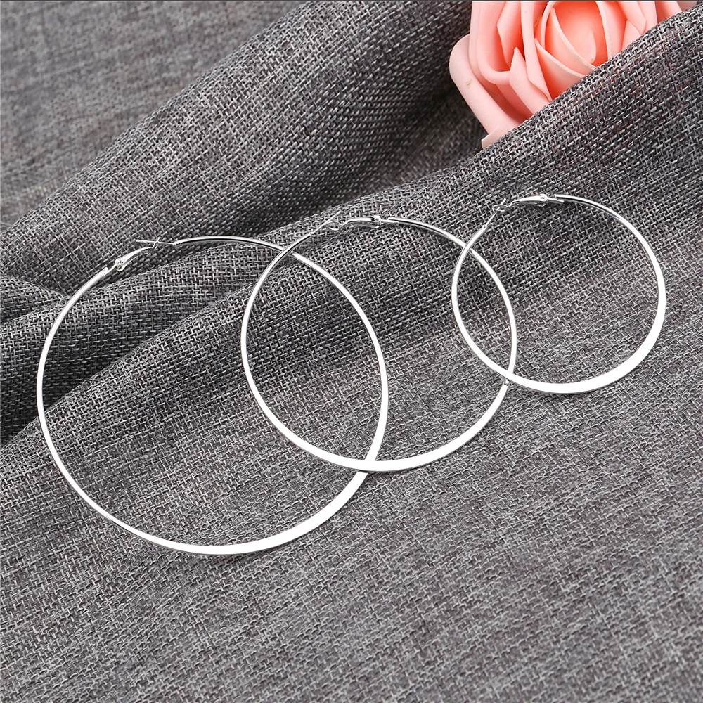 BLIJERY Punk Fashion 3pairs Large Hoop Earrings for Women Big Flat Circle Earrings Set Birthday Party Hoops Gift Brincos Femme
BLIJERY Punk Fashion 3pairs Large Hoop Earrings for Women Big Flat Circle Earrings Set Birthday Party Hoops Gift Brincos Femme