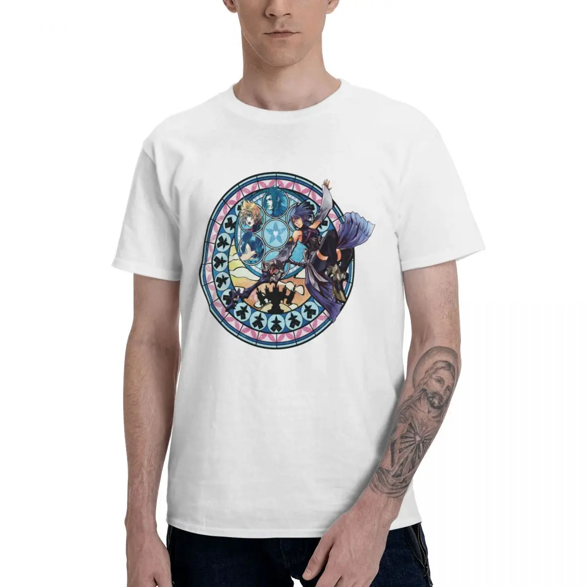 Man's O-neck Aqua's Heart Kingdom Hearts T-shirt Crazy Men Soft Slim Homme Tee Shirt Plus Size
Man's O-neck Aqua's Heart Kingdom Hearts T-shirt Crazy Men Soft Slim Homme Tee Shirt Plus Size