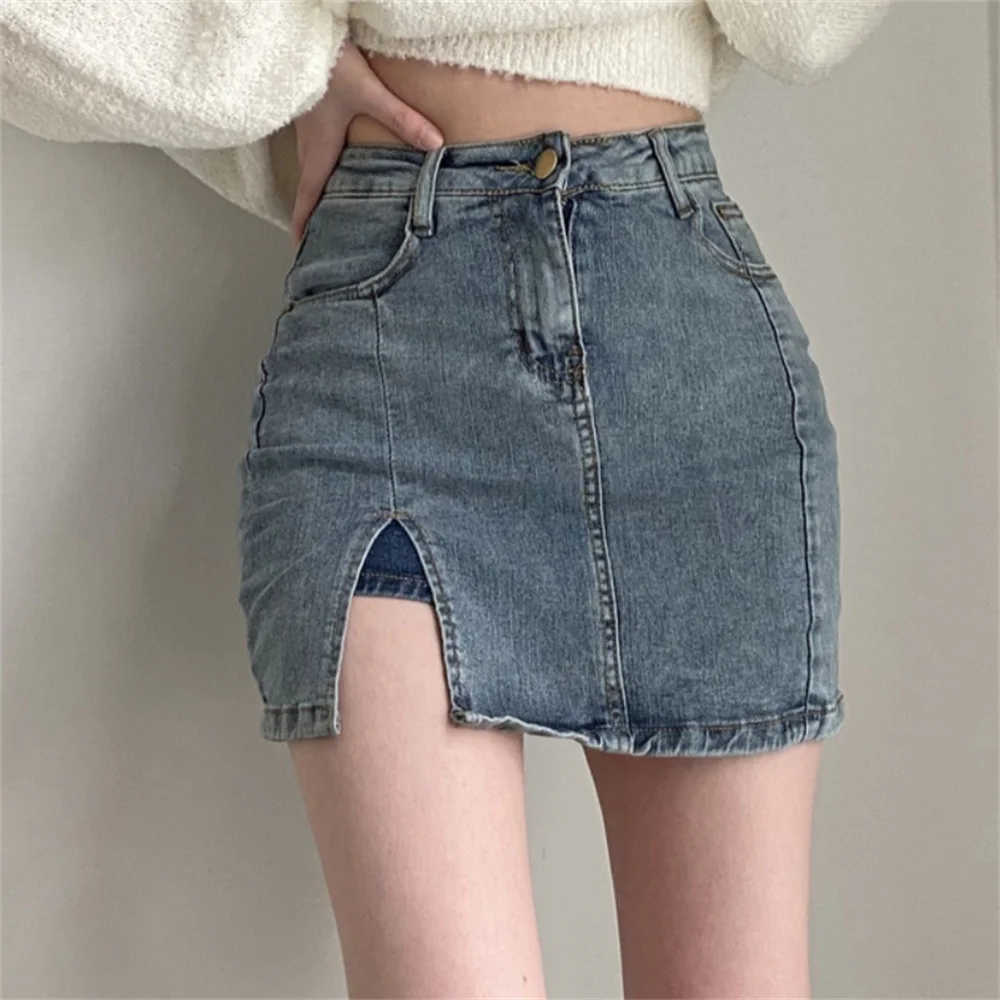 Alien Kitty Split Jeans Skirts All Match 2021 Hot Denim Bodycon Prom Women Slim High Waist Chic Girls Summer Sexy Mini Skirts
Alien Kitty Split Jeans Skirts All Match 2021 Hot Denim Bodycon Prom Women Slim High Waist Chic Girls Summer Sexy Mini Skirts