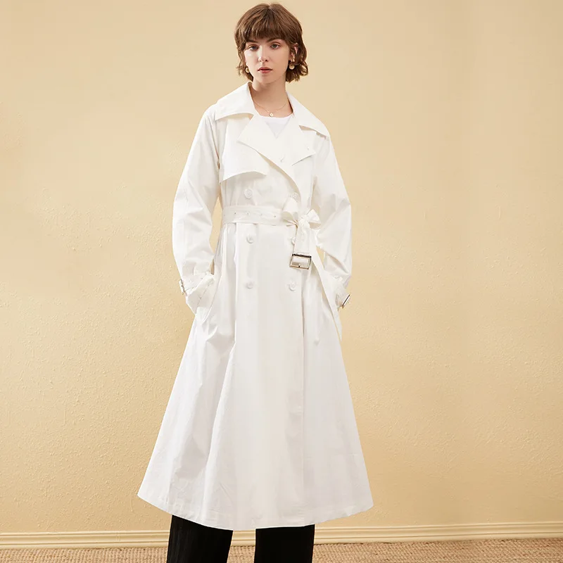 2019 autumn and winter new windbreaker female British wind with double-breasted knee long ladies coat cotton breathable 
2019 autumn and winter new windbreaker female British wind with double-breasted knee long ladies coat cotton breathable