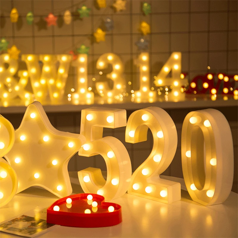 ABS Letter Digital LED Night Light Marquee Sign Alphabet Lights Lamp Home Club Outdoor Indoor Wall Decor Valentine's Day Gift
ABS Letter Digital LED Night Light Marquee Sign Alphabet Lights Lamp Home Club Outdoor Indoor Wall Decor Valentine's Day Gift
