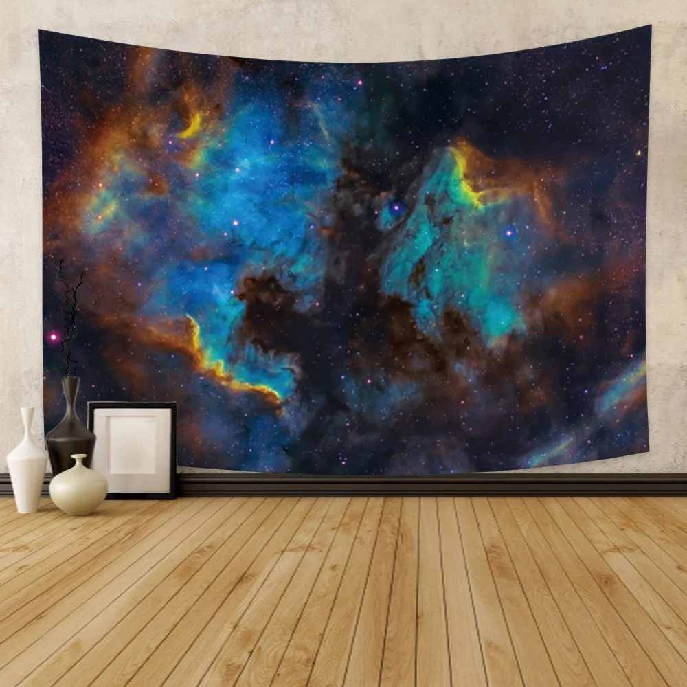 

Laeacco Artistic Fashion Tapestries Abstract Psychedelic Starry Sky Wall Hanging Polyester Fabric Bed Sheet Beach Mat Yoga Mat