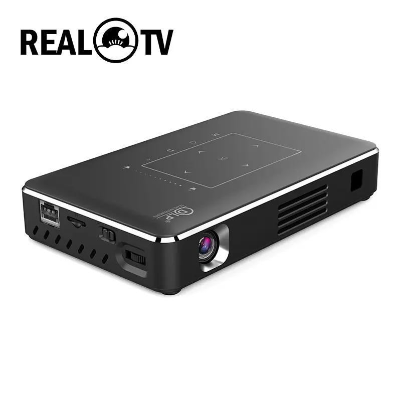 REAL TV P10 Mini 4K DLP Android 9 0 проектор WiFi Bluetooth 4 портативный домашний кинотеатр Miracast Airplay| |