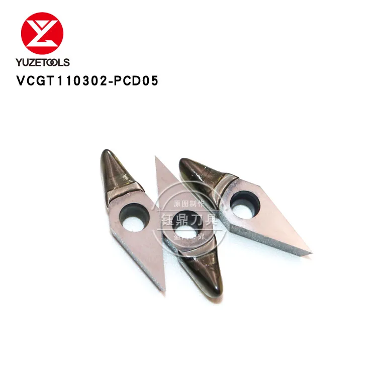 CBN Turning cutting tools YUZETOOLS Gold and steel stone Inserts VCGT110302 PCD05
CBN Turning cutting tools YUZETOOLS Gold and steel stone Inserts VCGT110302 PCD05