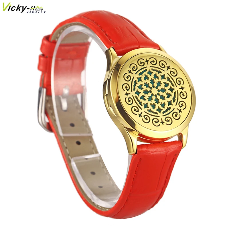 Crystal Stainless Steel Woman Watch Locket Bangle Red Genuine Leather Bracelet Essential Oils Aromatherapy Diffuser Bracelet
Crystal Stainless Steel Woman Watch Locket Bangle Red Genuine Leather Bracelet Essential Oils Aromatherapy Diffuser Bracelet