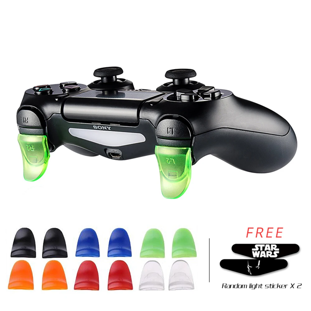 1 Pairs L2 R2 Buttons Trigger Extenders Gamepad Pad for PlayStation 4 PS4/PS4 Slim/Pro Game Controller Accessories
1 Pairs L2 R2 Buttons Trigger Extenders Gamepad Pad for PlayStation 4 PS4/PS4 Slim/Pro Game Controller Accessories