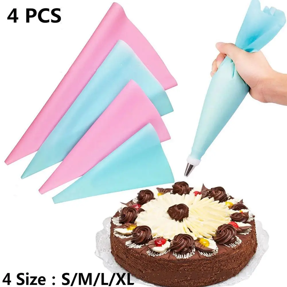 4Pcs Cute Reusable Portable Silicone Icing Piping Cream Pastry Bag Nozzle DIY Cake Baking Tools Kitchen Supplies Accessories
4Pcs Cute Reusable Portable Silicone Icing Piping Cream Pastry Bag Nozzle DIY Cake Baking Tools Kitchen Supplies Accessories