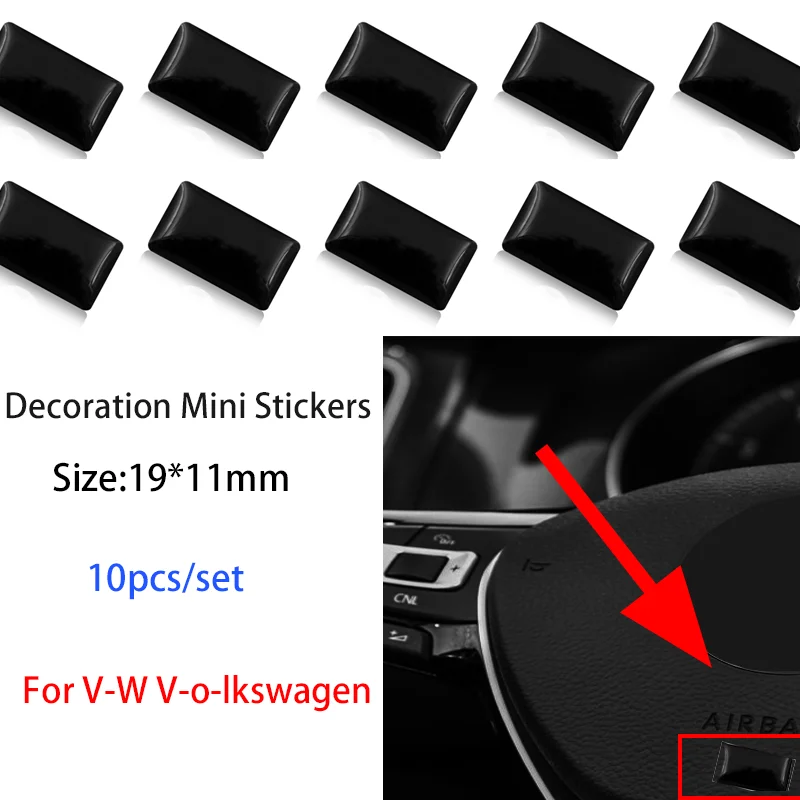 10 шт. автомобильные мини наклейки для VW Volkswagen CC Golf 4 5 6 7 Polos R Line Mercedes Benz AMG BMW M Audi