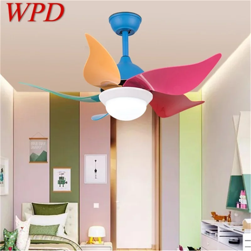 WPD Contemporary Colorful Ceiling Fan Light Remote Control LED Lamp for Home Children Bedroom Kindergarten 
WPD Contemporary Colorful Ceiling Fan Light Remote Control LED Lamp for Home Children Bedroom Kindergarten