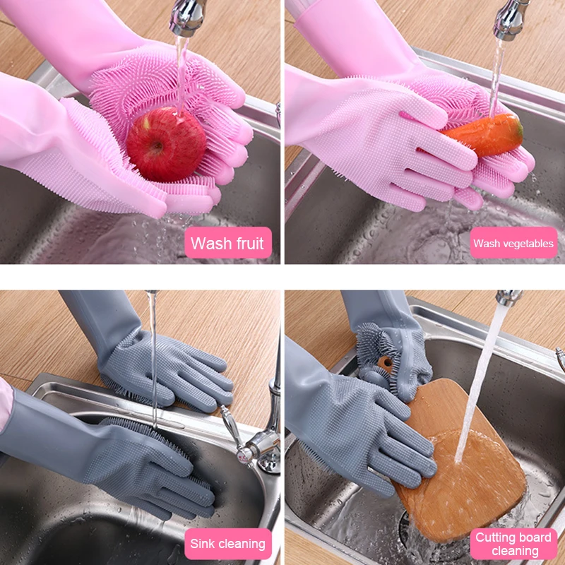 1Pair Dishwashing Cleaning Gloves Magic Silicone Rubber Dish Washing Glove for Household Scrubber Kitchen Clean Tool Scrub J8
1Pair Dishwashing Cleaning Gloves Magic Silicone Rubber Dish Washing Glove for Household Scrubber Kitchen Clean Tool Scrub J8