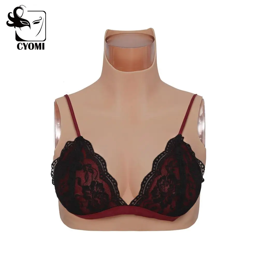 CYOMI Ladyboy High Collar Silicone Boobs Super Realistic Fake Breasts Silk Cotton Filling Male to Female costumes for man 5G
CYOMI Ladyboy High Collar Silicone Boobs Super Realistic Fake Breasts Silk Cotton Filling Male to Female costumes for man 5G