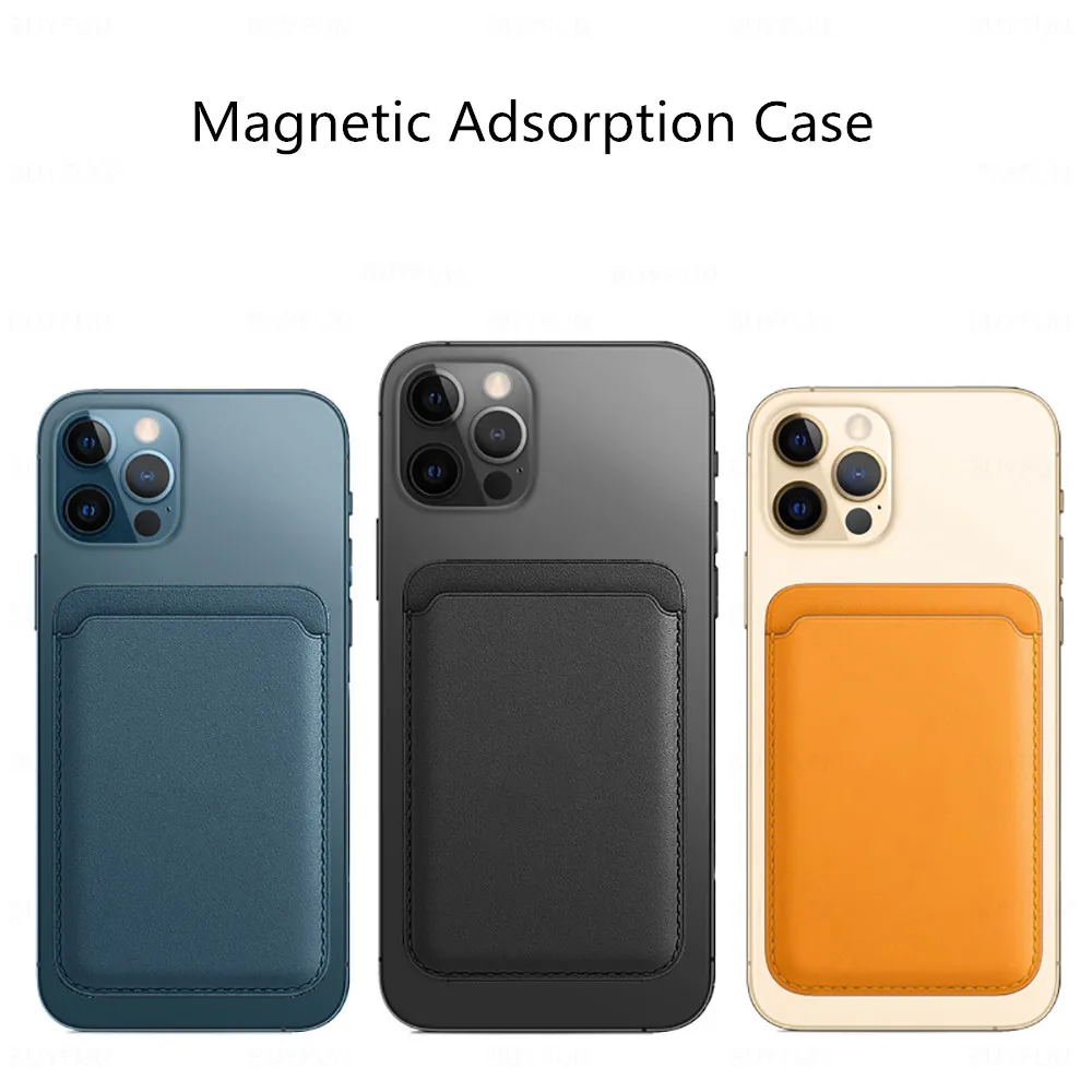 Магнитный чехол Magsafing для iPhone 12 Pro Max чехлы-бумажники из искусственной кожи с