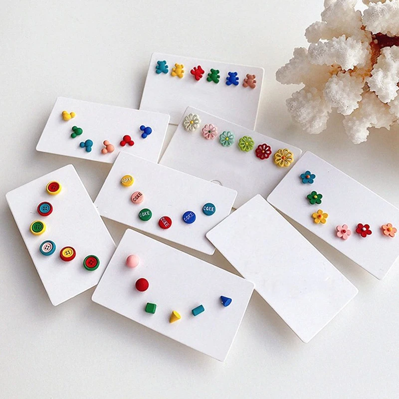 6pcs Colorful Sweet Stud Earrings For Women Teens Girls Flower Heart Buttons Bear Earring Studs Party Fashion Jewelry Gifts
6pcs Colorful Sweet Stud Earrings For Women Teens Girls Flower Heart Buttons Bear Earring Studs Party Fashion Jewelry Gifts