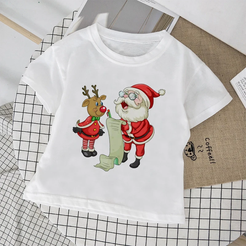 New Cartoon Print Christmas Girls T Shirt Leisure Girl T-shirt Holiday Gift Children Harajuku Boy Tshirt Kawaii Kids Top Fashion
New Cartoon Print Christmas Girls T Shirt Leisure Girl T-shirt Holiday Gift Children Harajuku Boy Tshirt Kawaii Kids Top Fashion