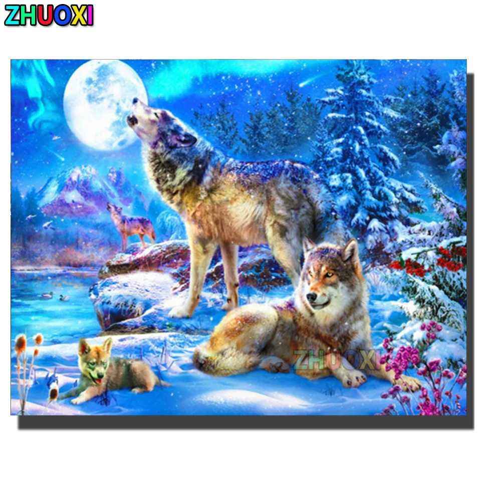 DIY Diamond Painting Wolf Animal Winter Forest Scenery Painting By Numbers Diamond Mosaic Full Drill Square Embroidery Complete
DIY Diamond Painting Wolf Animal Winter Forest Scenery Painting By Numbers Diamond Mosaic Full Drill Square Embroidery Complete
