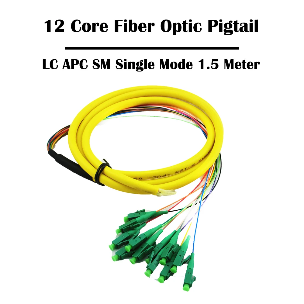 12 Core 1.5 Meters LC/APC SM Single Mode Fiber Optic Pigtail FTTH Ethernet Networking Fiber Cable
12 Core 1.5 Meters LC/APC SM Single Mode Fiber Optic Pigtail FTTH Ethernet Networking Fiber Cable