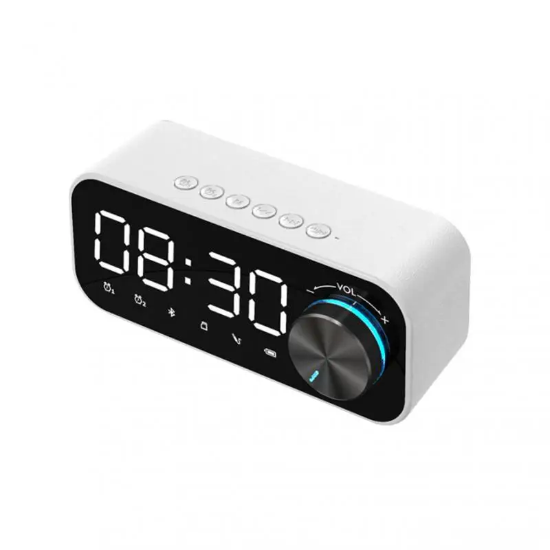 New LED Bluetooth Alarm Clock White Mirror Double Alarm Clock Digital Display Radio Function With Knob Night Light
New LED Bluetooth Alarm Clock White Mirror Double Alarm Clock Digital Display Radio Function With Knob Night Light