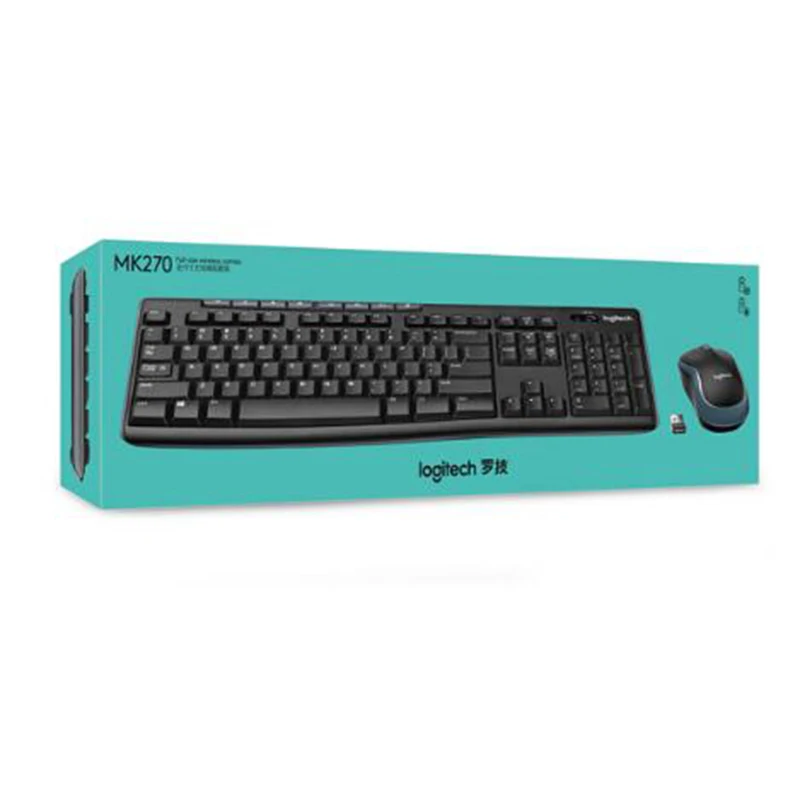 Logitech MK270 Mouse Keyboard Combo Set 2.4G Wireless Optical with Eight Shortcuts Long-lasting for Desktop Laptop PC | Компьютеры и
