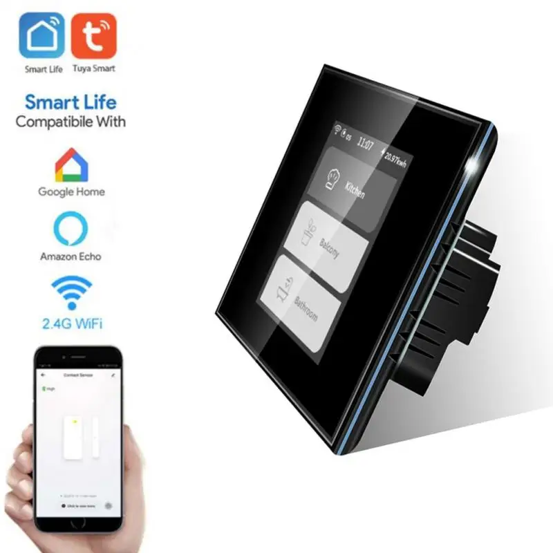 Tuya Wifi LCD Smart Light Switch Curtain Switch 4 In 1 Energy Monitor Support Home Assistant Alexa Google Home
Tuya Wifi LCD Smart Light Switch Curtain Switch 4 In 1 Energy Monitor Support Home Assistant Alexa Google Home