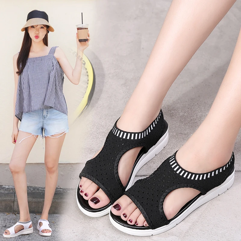 Summer Women Sandals 2022 New Wedge Shoes For Women Slip-on Breathable Mesh Fabric Flat Wedges Beach Sandals Plus Size 45
Summer Women Sandals 2022 New Wedge Shoes For Women Slip-on Breathable Mesh Fabric Flat Wedges Beach Sandals Plus Size 45