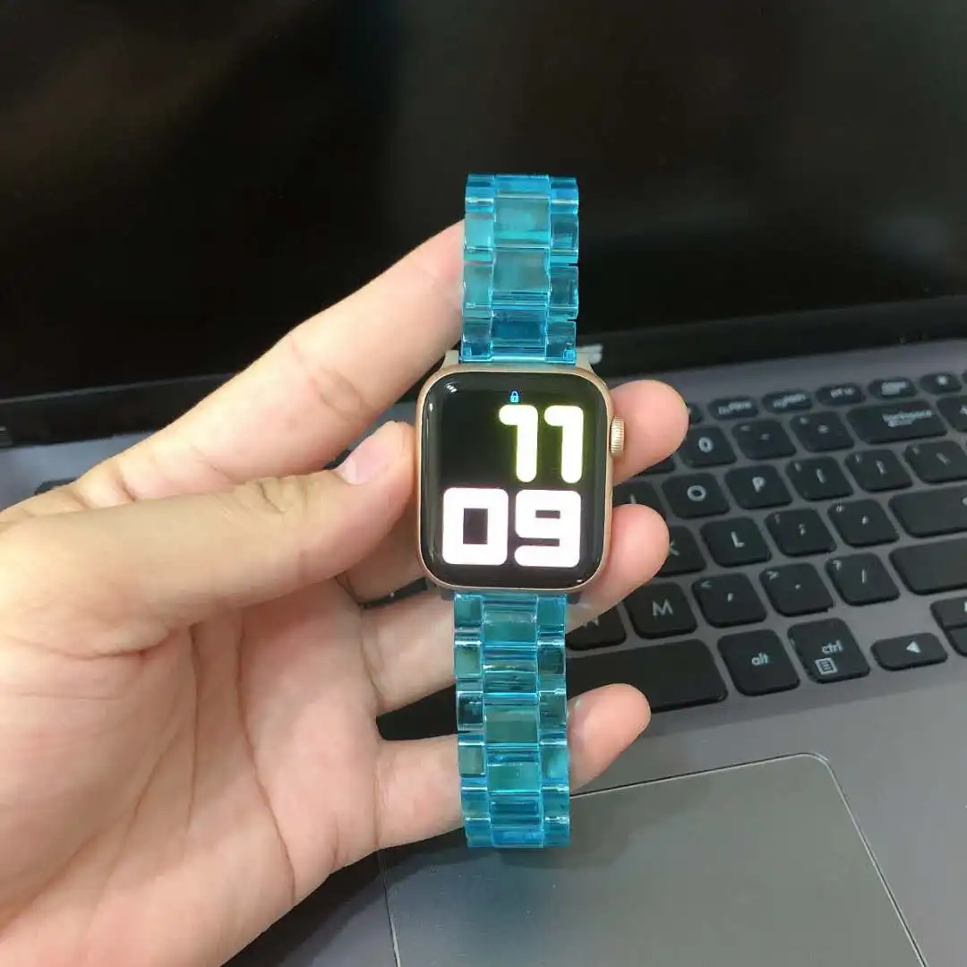 Resin strap for apple watch 4 band 42mm 38mm correa stainless steel bracelet for iwatch SE/6/5/4 44mm 40mm watchband accessories
Resin strap for apple watch 4 band 42mm 38mm correa stainless steel bracelet for iwatch SE/6/5/4 44mm 40mm watchband accessories