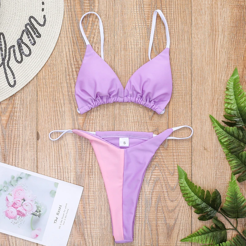 Fors Triangle push up swimsuit female High cut sexy micro bikinis 2020 mujer Green patchwork swimwear women Thong bathing suit
Fors Triangle push up swimsuit female High cut sexy micro bikinis 2020 mujer Green patchwork swimwear women Thong bathing suit
