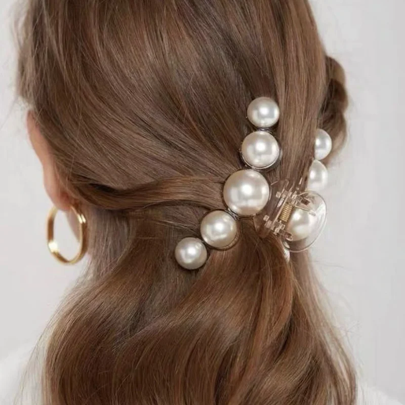 Acrylic Hair Claws Pearl Claw Clips For Woman Large Size Barrette Crab Ladies Fashion Hair Accessories
Acrylic Hair Claws Pearl Claw Clips For Woman Large Size Barrette Crab Ladies Fashion Hair Accessories