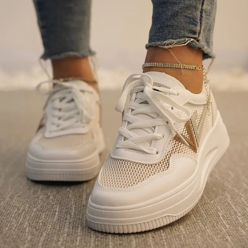 Casual Sport Shoes Mesh Patchwork Hollow Out Women Vulcanized Shoes Fashion Breathable Running Walking Flats 2021 Women Sneakers
Casual Sport Shoes Mesh Patchwork Hollow Out Women Vulcanized Shoes Fashion Breathable Running Walking Flats 2021 Women Sneakers