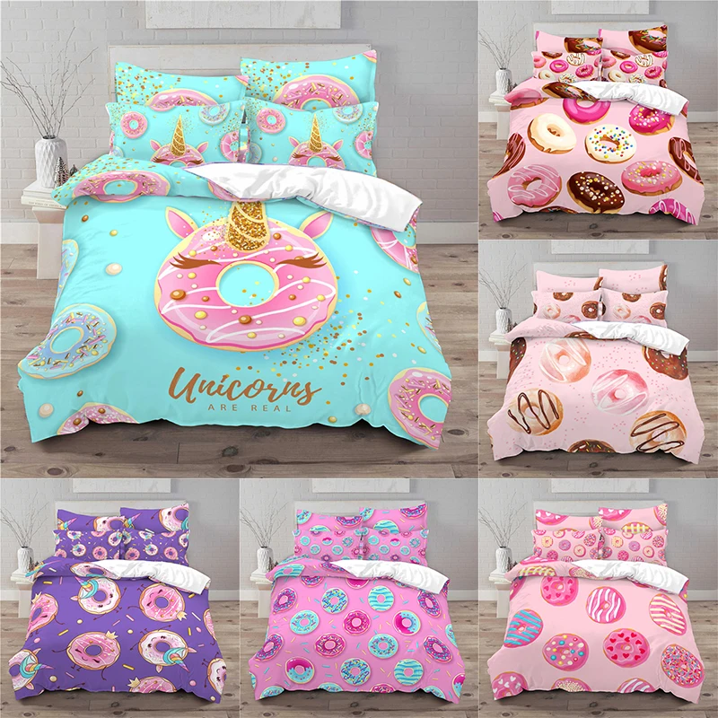 Домашний текстиль Роскошные 3D в виде пончиков 2/3 шт. удобные пододеяльник наволочка постельное бельё один Queen и King EU/US/AU Размеры 
Домашний текстиль Роскошные 3D в виде пончиков 2/3 шт. удобные пододеяльник наволочка постельное бельё один Queen и King EU/US/AU Размеры