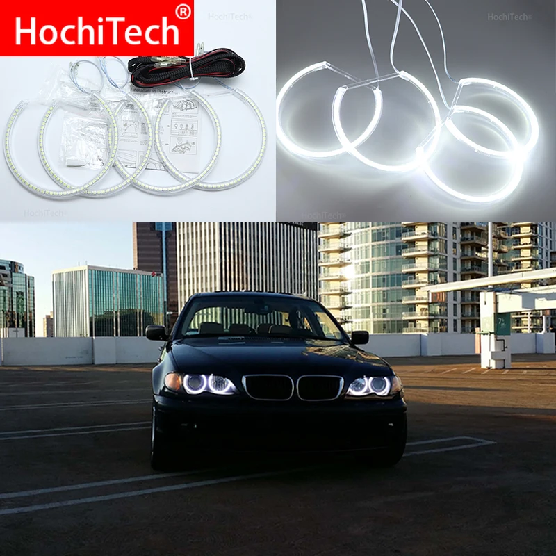 Для BMW E46 sedan touring с проекторами 1998 2005 Smd Led Angel Eyes kit отлично сверхъяркое освещение