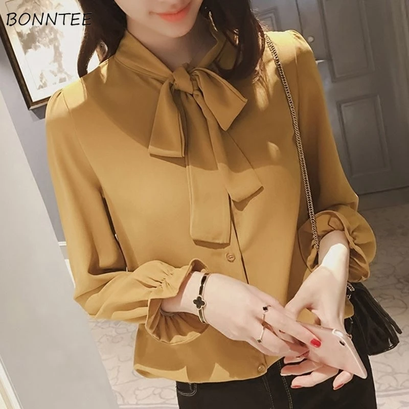 Shirts Women Trendy Chiffon Elegant Korean Style All-match Womens Clothing Leisure Solid Color Simple Daily High Quality Spring
Shirts Women Trendy Chiffon Elegant Korean Style All-match Womens Clothing Leisure Solid Color Simple Daily High Quality Spring