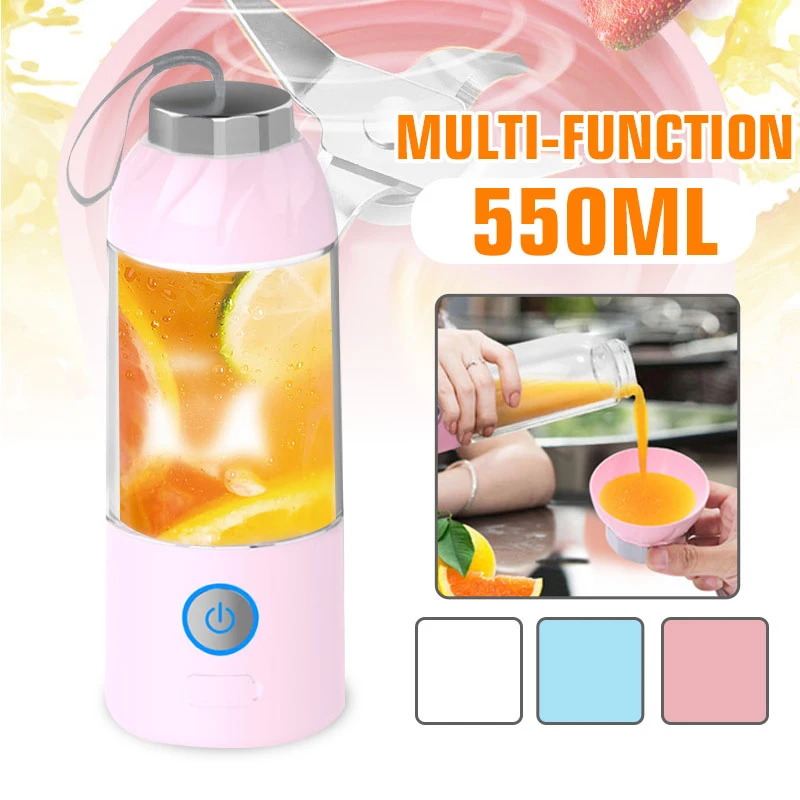 550ml Portable Juicer Mixer Mini Fruit Cup Small Blenders Kitchen DIY Food Processor USB Charging 30 Seconds Quick Juicing
550ml Portable Juicer Mixer Mini Fruit Cup Small Blenders Kitchen DIY Food Processor USB Charging 30 Seconds Quick Juicing
