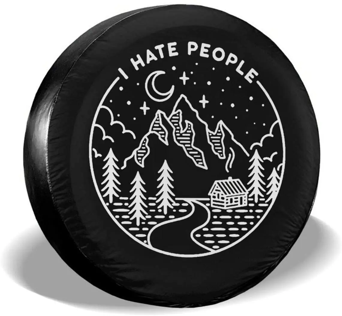 I Hate People Camping Spare Tire Cover for Jeep Wrangler RV SUV Camper Travel Trailer Accessories 14 15 16 17 Inch
I Hate People Camping Spare Tire Cover for Jeep Wrangler RV SUV Camper Travel Trailer Accessories 14 15 16 17 Inch