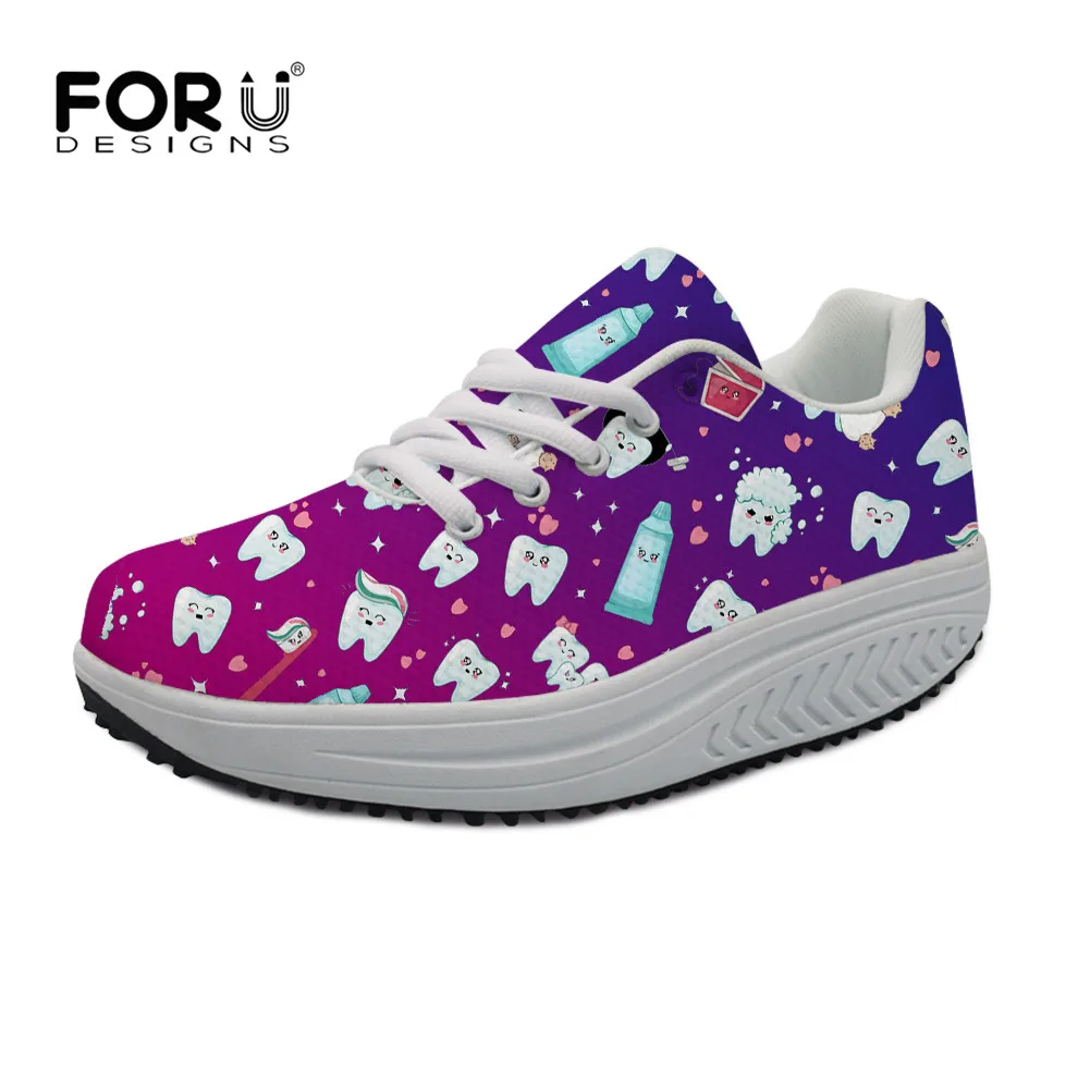 FORUDESIGNS Dentist Women Casual Shoes Flats Teeth Print Height Increasing Slimming Platform Shoes Ladies Swing Sneaker Shoes
FORUDESIGNS Dentist Women Casual Shoes Flats Teeth Print Height Increasing Slimming Platform Shoes Ladies Swing Sneaker Shoes