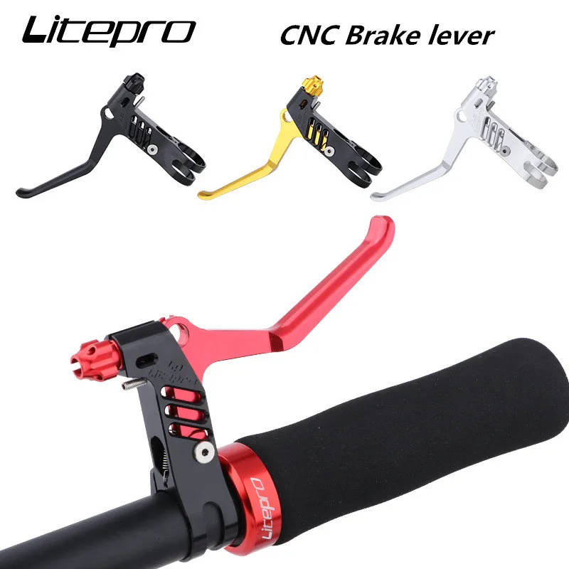 Aviation aluminum alloy CNC brake lever bicycle anode handlebar brake for brompton MTB road bike finger bar
Aviation aluminum alloy CNC brake lever bicycle anode handlebar brake for brompton MTB road bike finger bar