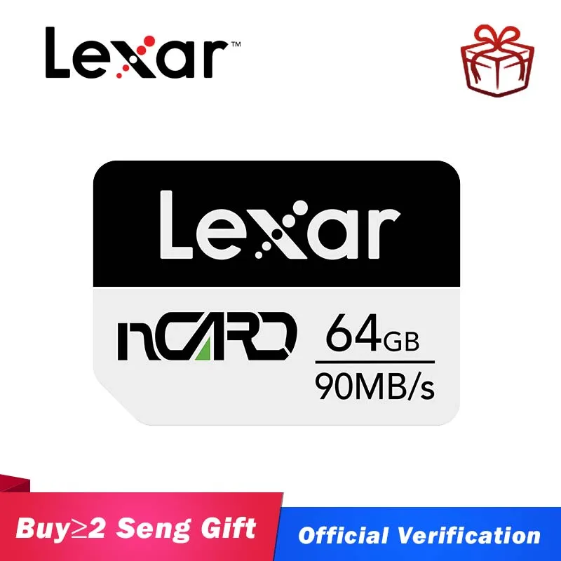 

Lexar nCard 64GB 128GB 256GB Nano Card 4K Flash Phone Memory Card Max 90MB/s NM Card For Huawei P30 Mate 20 Nano SIM card slot